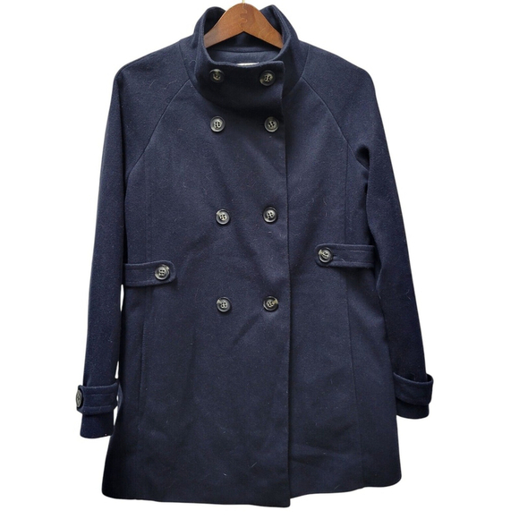 Forever 21 Double Breast Pea Coat Women's Medium Navy Pre-owned - Picture 3 of 11